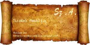 Szabó Amália névjegykártya