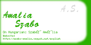 amalia szabo business card